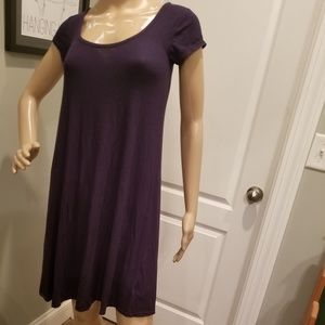 Navy short sleeve cotton dress